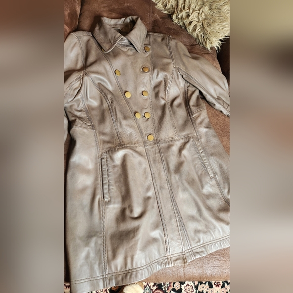 Sundance Carmicheal Leather Trenchcoat in Tuape | Size XL - Picture 9 of 14